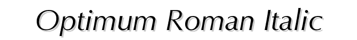 Optimum Roman Italic font